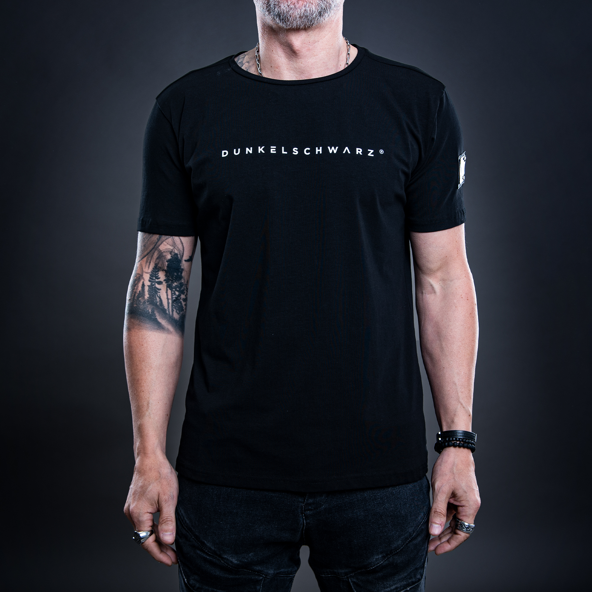 T-Shirt DS-1 LOGO23 PLA black/White