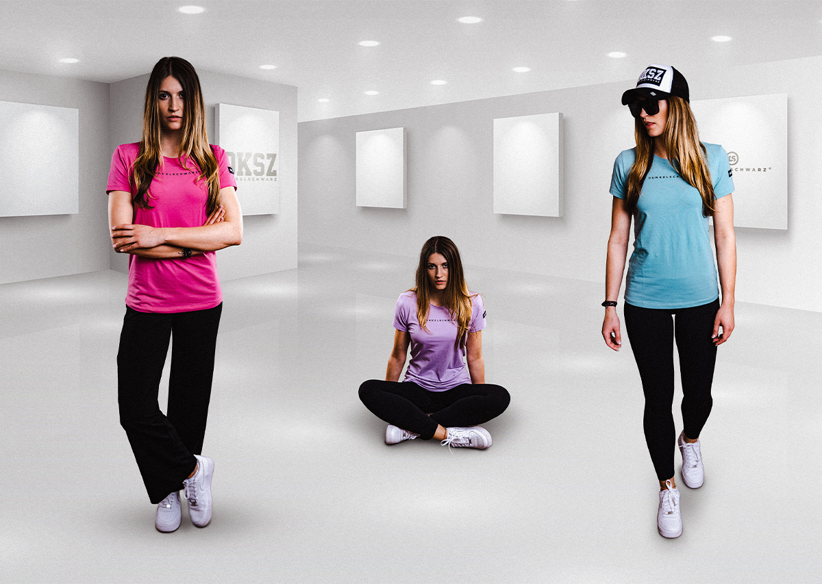 Da-T-Shirt W-1 LOGO aqua – Bild 2