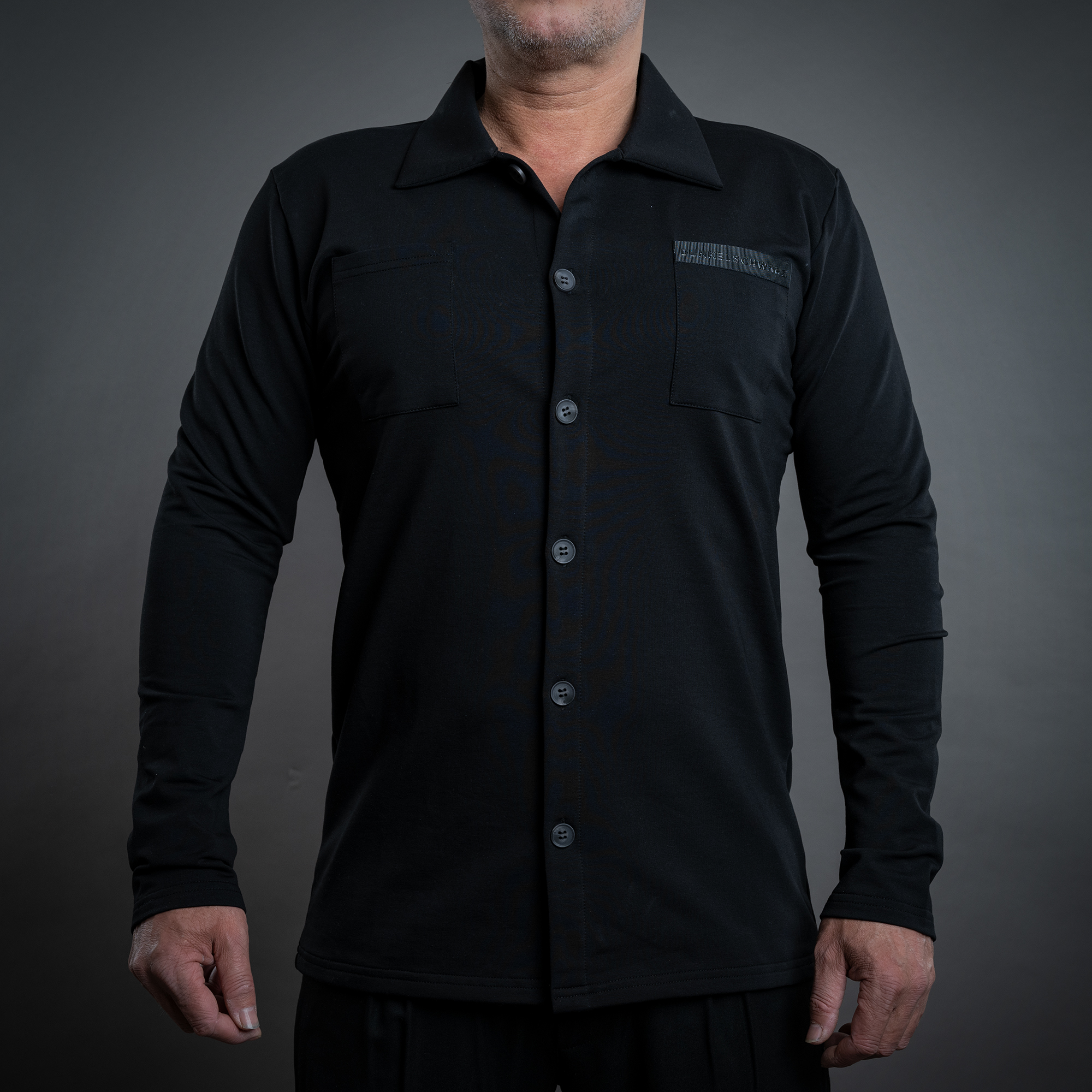 Overshirt-Knopf DS-612 black